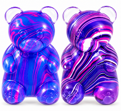 Streak Pattern Bear Squishy Stress Relief Fidget Toys – 2-Pack