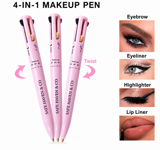 Safe Haven & CO 4-in-1 Makeup Pen – Eyeliner, Brow Liner, Lip Liner & Highlighter