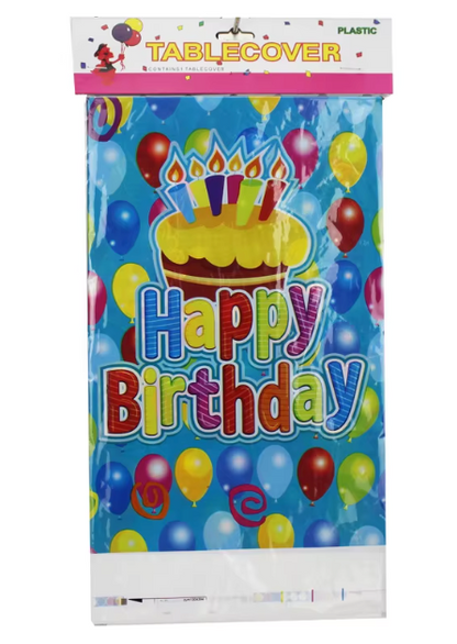Disposable Plastic Party Tablecloth – Birthday Designs