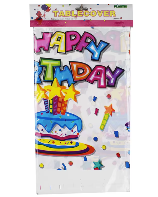 Disposable Plastic Party Tablecloth – Birthday Designs