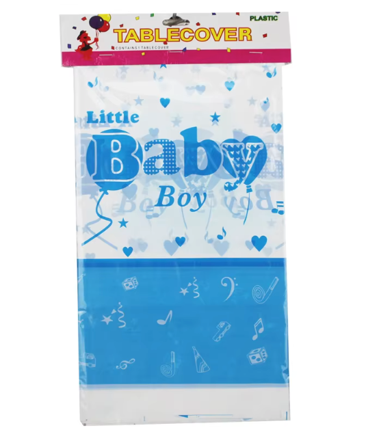 Disposable Plastic Party Tablecloth – Prince, Princess, Baby Shower Designs Designs