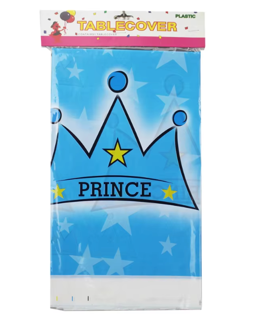 Disposable Plastic Party Tablecloth – Prince, Princess, Baby Shower Designs Designs
