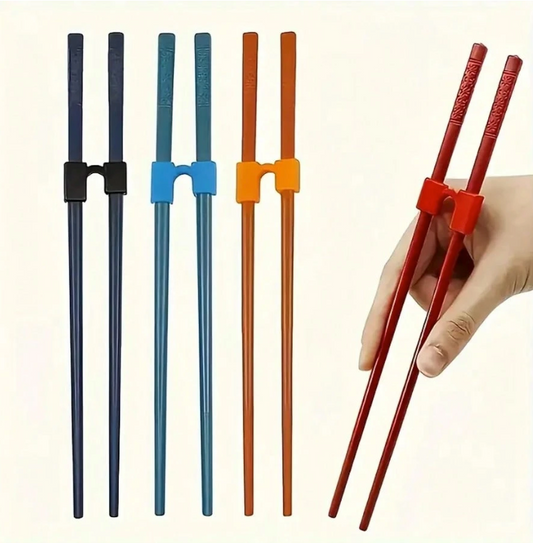 Chopstick Learning Clips – Beginner Training Aid & Non-Slip Grip (Assorted Colors)