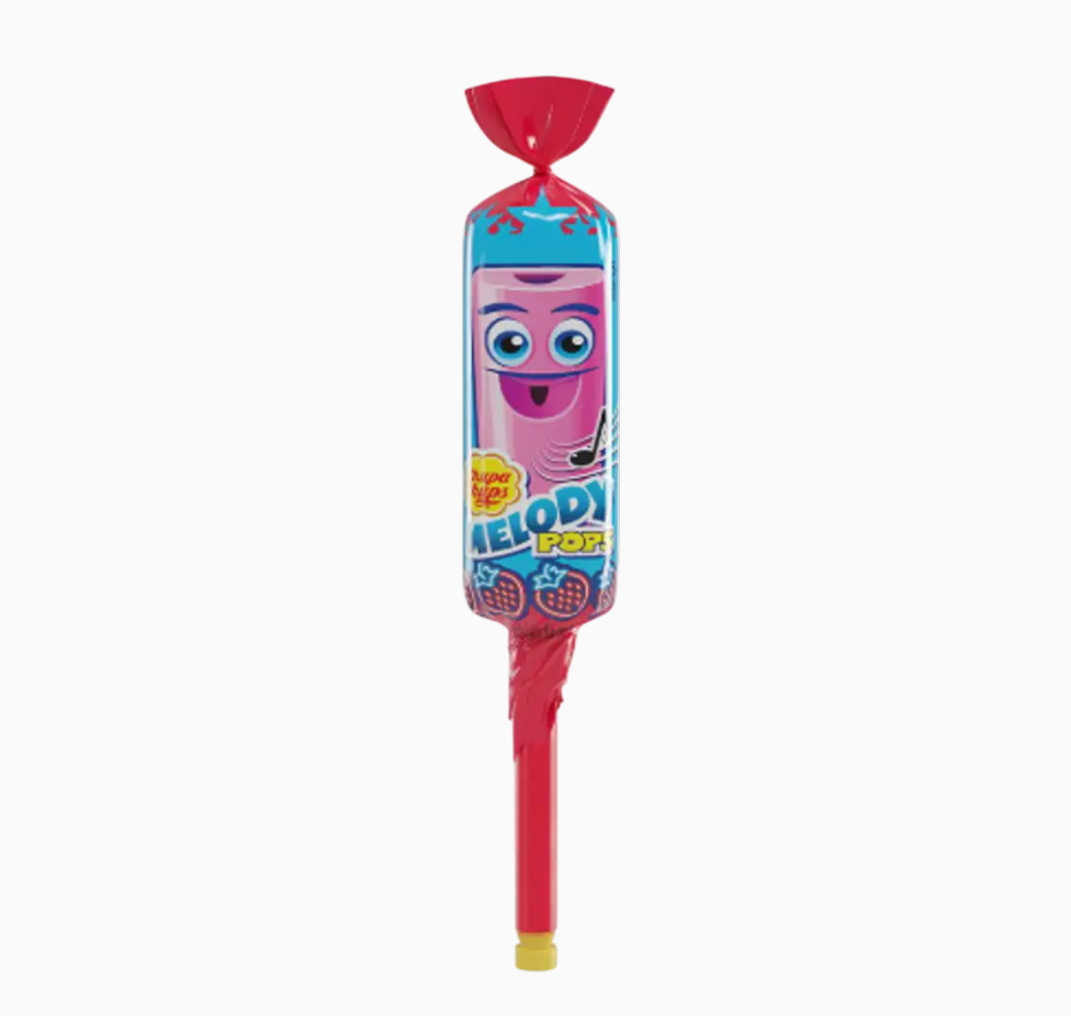 Chupa Chups Melody Pops Whistle Lollipops 3 Flavors 10-Pack