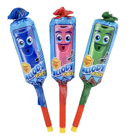Chupa Chups Melody Pops Whistle Lollipops 3 Flavors 10-Pack