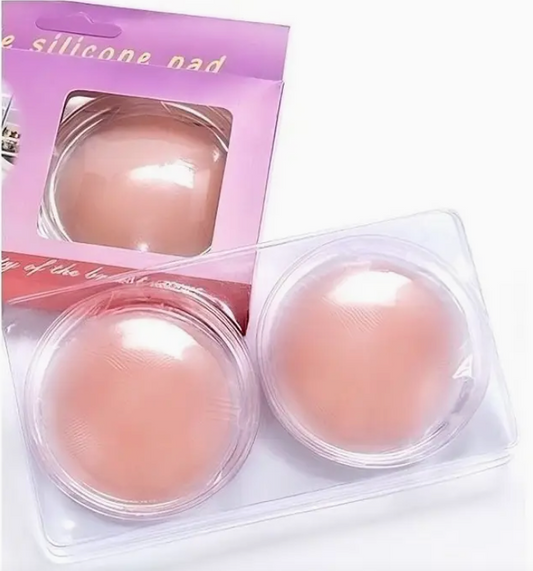 Circle Shape Silicone Covers – Reusable Invisible Adhesive Pads (1 Pair)