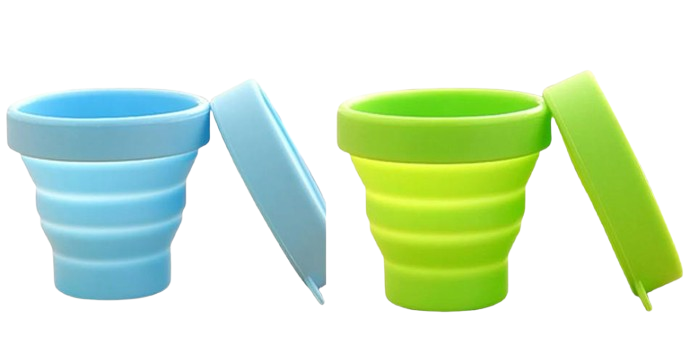 2-Pack Travel Folding Silicone Water Cup – Portable & Collapsible Drinking Cup