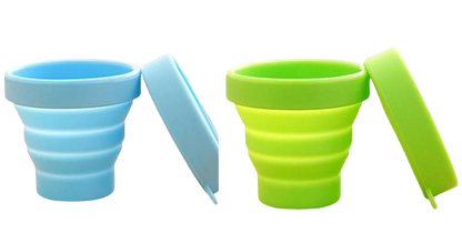 2-Pack Travel Folding Silicone Water Cup – Portable & Collapsible Drinking Cup