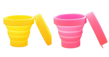 2-Pack Travel Folding Silicone Water Cup – Portable & Collapsible Drinking Cup