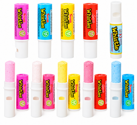 Swizzels Whistles Candy Sticks – 10-Pack | Assorted Fruity Flavors,