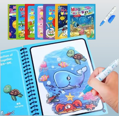 Magic Water Drawing Book Magic Water Reusable Doodle Board for Kids