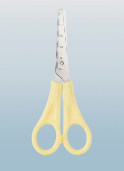 Colorful Ruler-Scale Safety Scissors – Rounded Tip for Students & Crafts