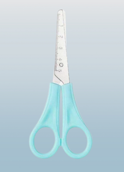 Colorful Ruler-Scale Safety Scissors – Rounded Tip for Students & Crafts