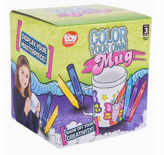 Color Your Own Mug Kit for Kids – DIY Coloring Mug Set