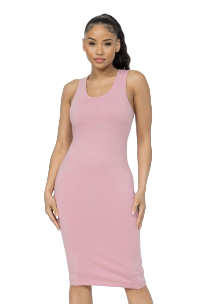 Julia by LoveJ Women’s Sleeveless Tank Bodycon Midi Dress