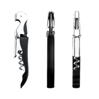 3-in-1 Stainless Steel Waiter's Corkscrew – Bottle Opener & Foil Cutter