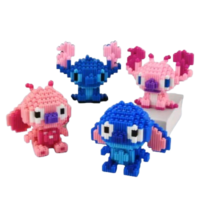 Creative Mini 3D Stitch & Angel Building Blocks Toy – Colorful DIY Model Set for Kids