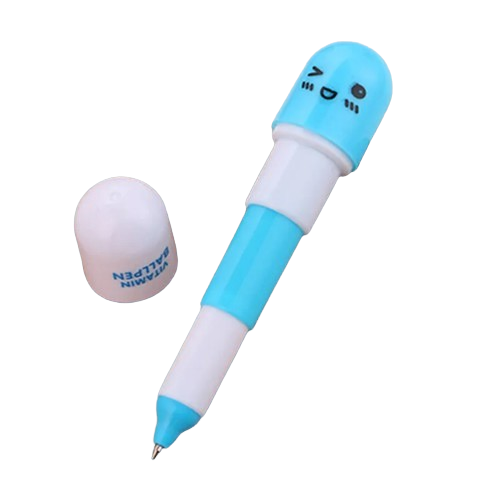 Safe Haven & CO 6-Pack Capsule Extension Gel Pens – Cute Mini Pop-Out Pen Set