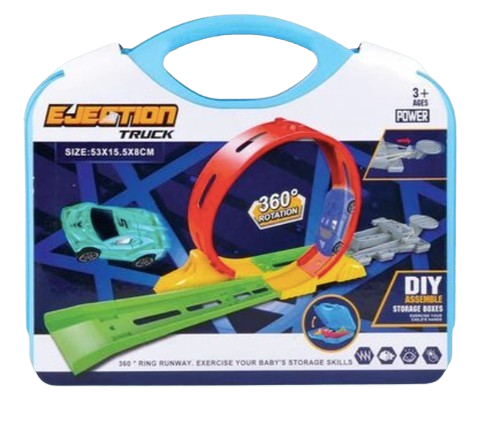 DIY 360° Loop Track with Vehicle – Portable Storage Case Set