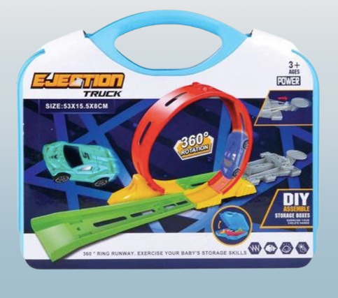 DIY 360° Loop Track with Vehicle – Storage Case Set