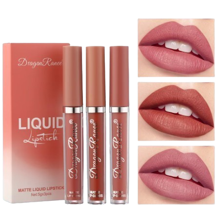 Dragon Ranee Matte Liquid Lipstick – 3pc Set