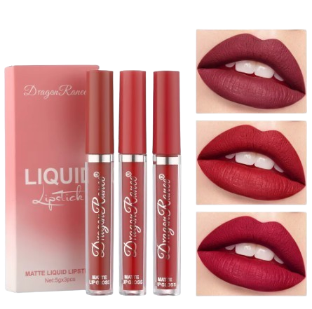 Dragon Ranee Matte Liquid Lipstick – 3pc Set