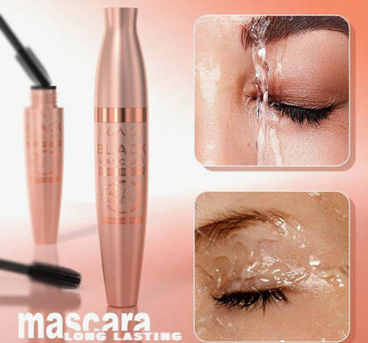 DUNUF 24-Hour Black Waterproof Mascara – Long-Lasting Volumizing & Curling Lash Enhancer