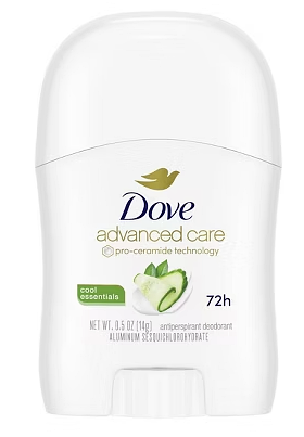 Advanced Care 72H Antiperspirant Deodorant Stick – Cool Essentials Travel Size 0.5oz