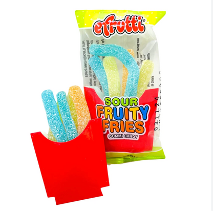 E.Frutti Sour Gummy Fruity Fries Candy – 3 Pack