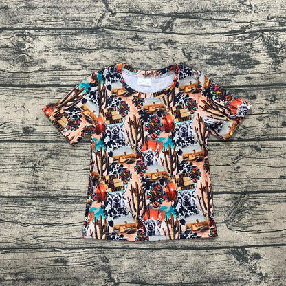 Baby & Kids Western Collage Short Sleeve T-Shirt – 3 Months to 7 Years