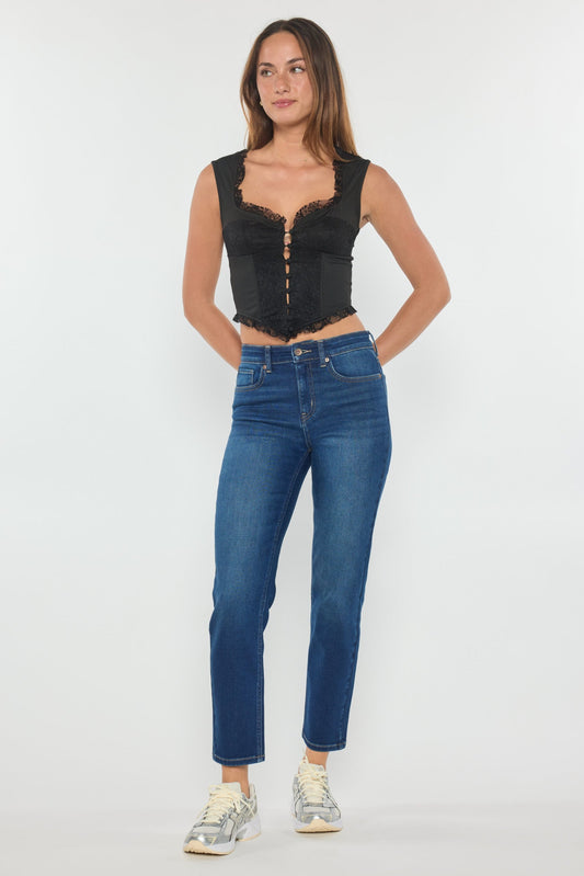 High Rise Straight Jeans
