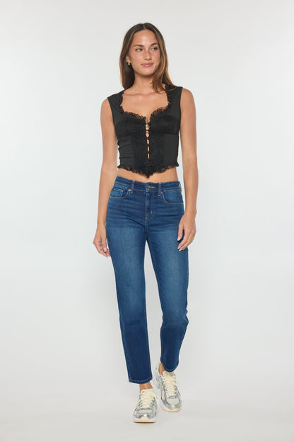 High Rise Straight Jeans