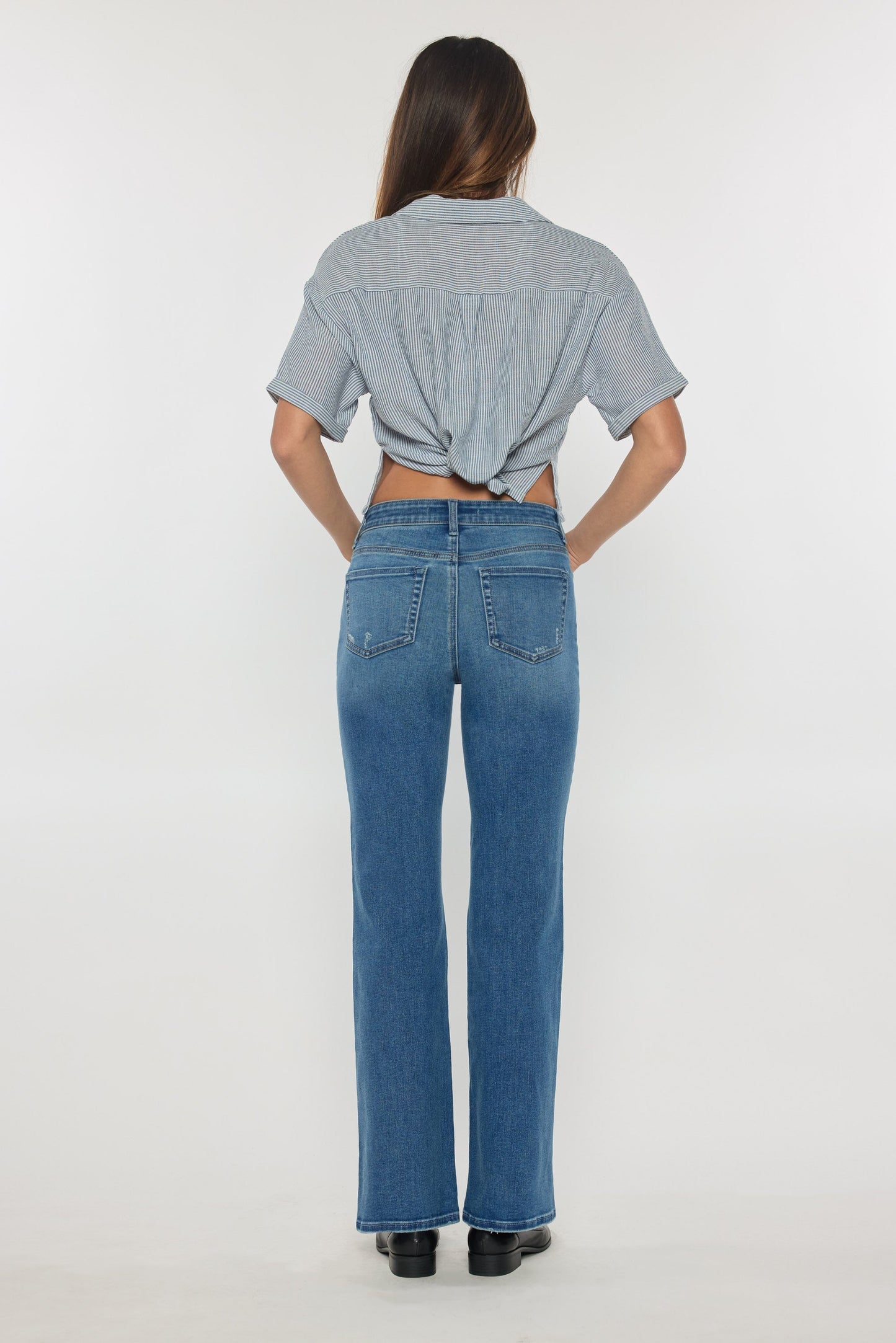 High Rise Baby Wide Leg Jeans