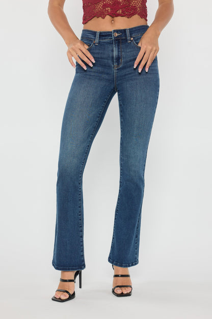 High Rise Hip Padded Bootcut Jeans