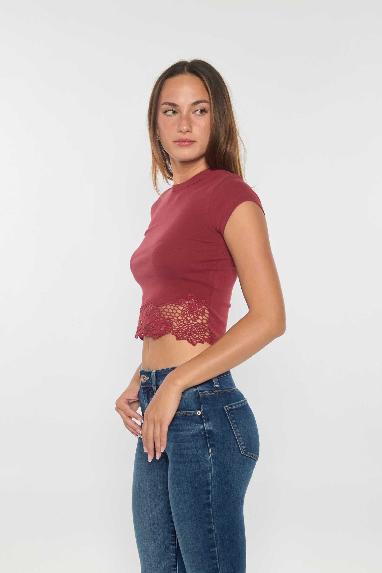 High Rise Hip Padded Bootcut Jeans