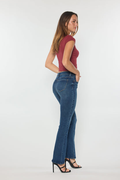 High Rise Hip Padded Bootcut Jeans