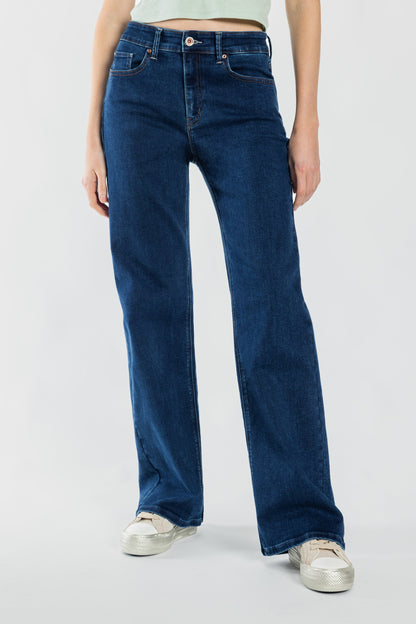 Mid Waist Relaxed Wide Leg Jeans