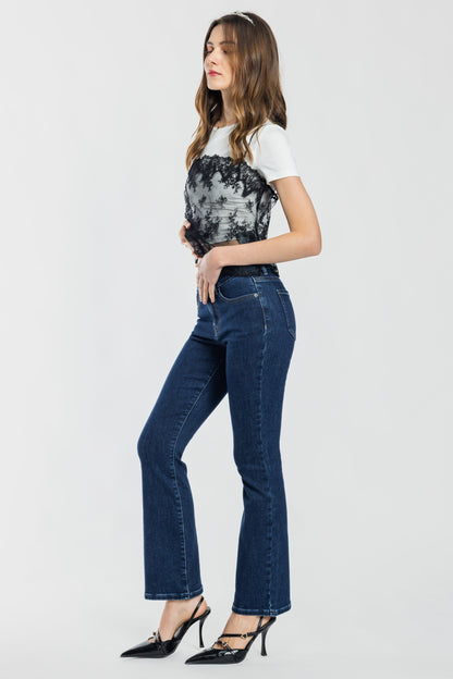 High Rise Baby Bootcut Jeans