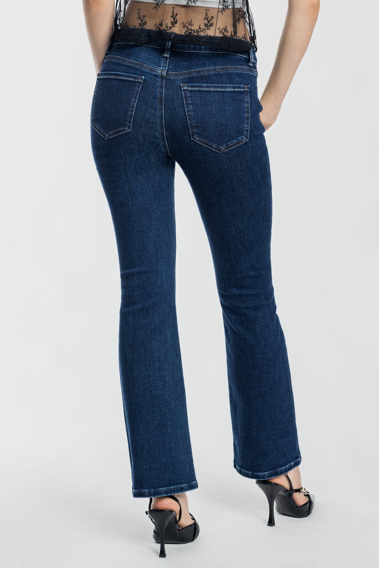 High Rise Baby Bootcut Jeans
