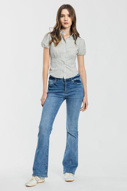 High Rise Bootcut Jeans