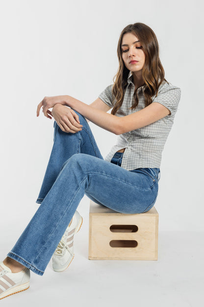 High Rise Bootcut Jeans