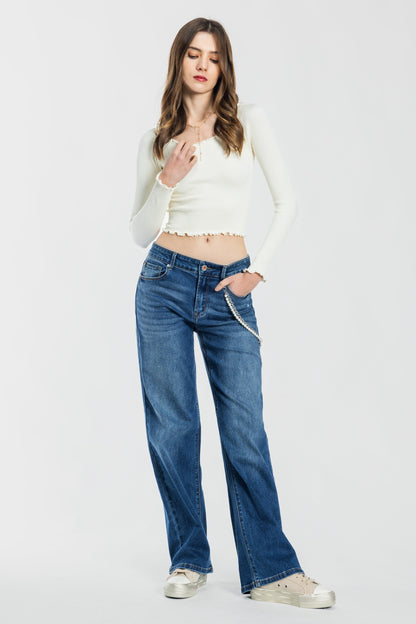 High Rise Wide Leg Jeans