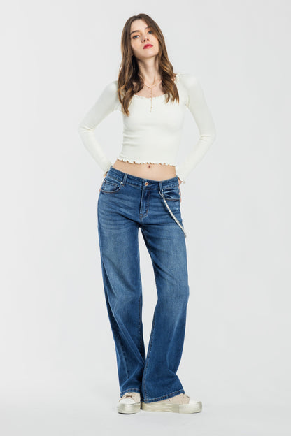 High Rise Wide Leg Jeans