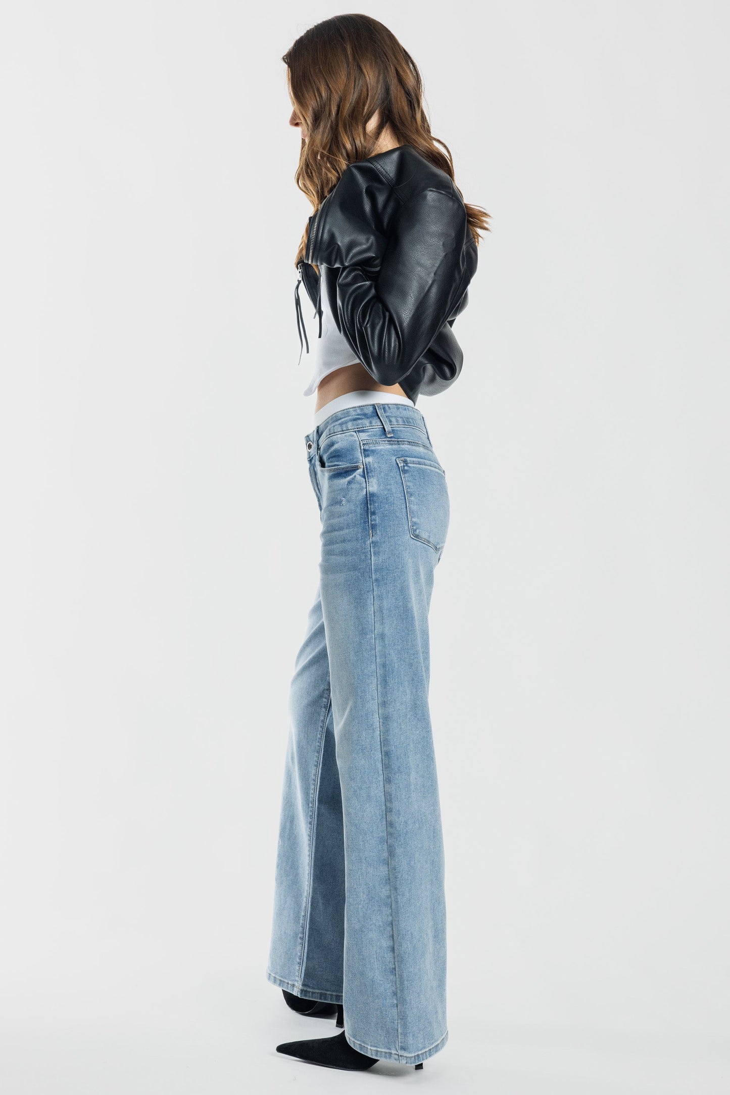 High Rise Wide Leg Jeans