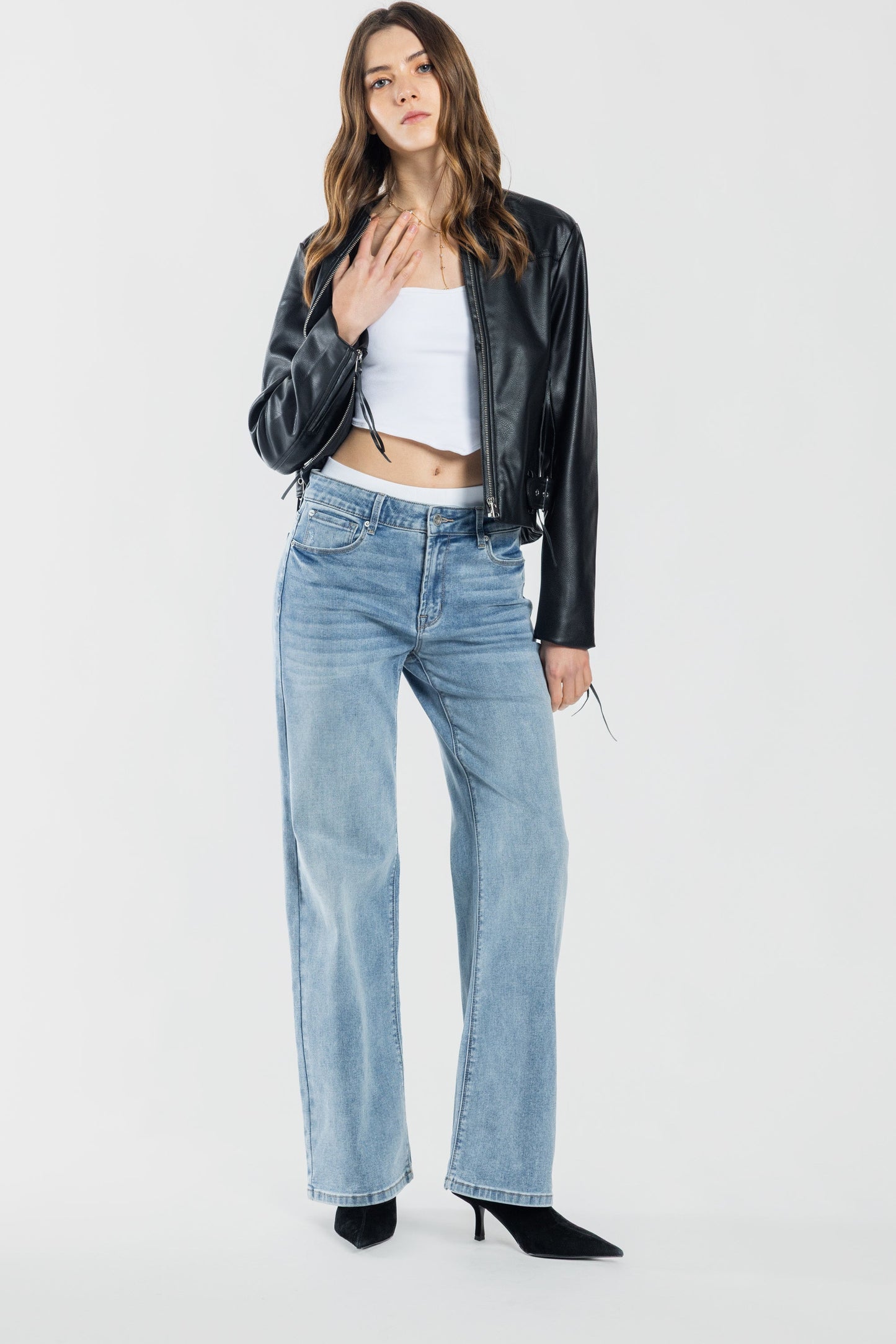 High Rise Wide Leg Jeans