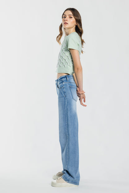 Mid Waist Loose Straight Jeans