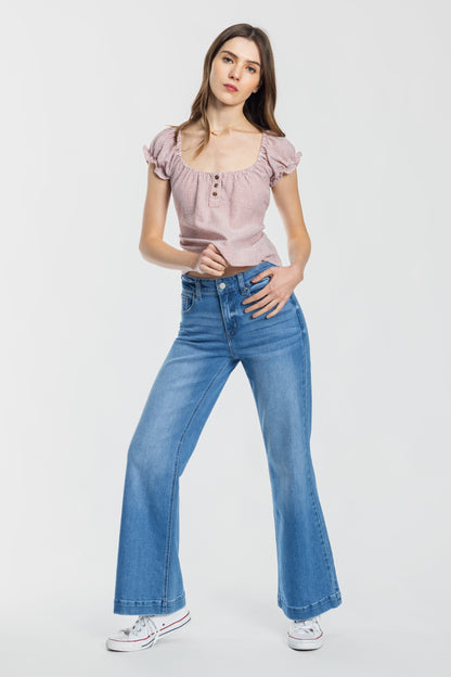 High Rise Wide Leg Jeans