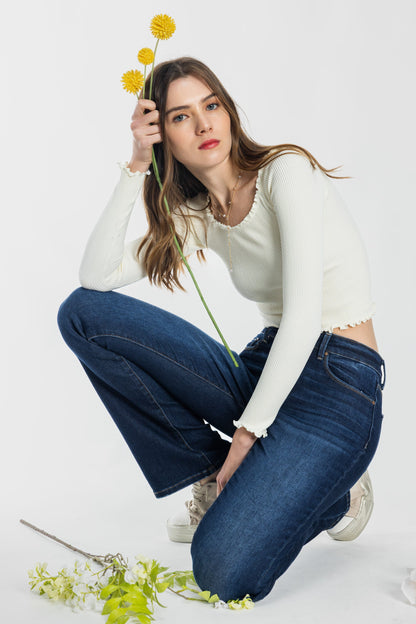 High Rise Bootcut Jeans