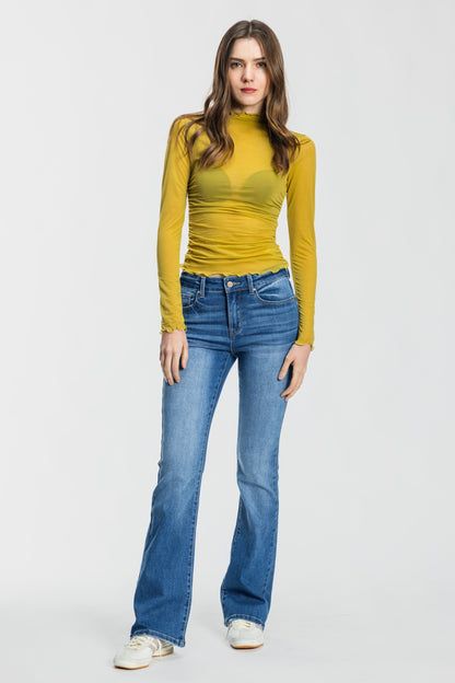 High Rise Bootcut Jeans