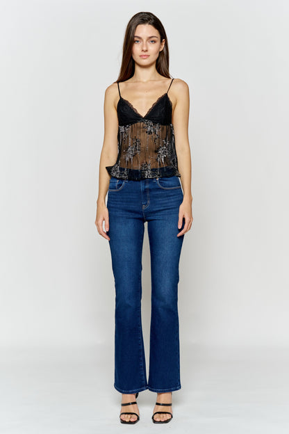 High Rise Slim Bootcut Jeans